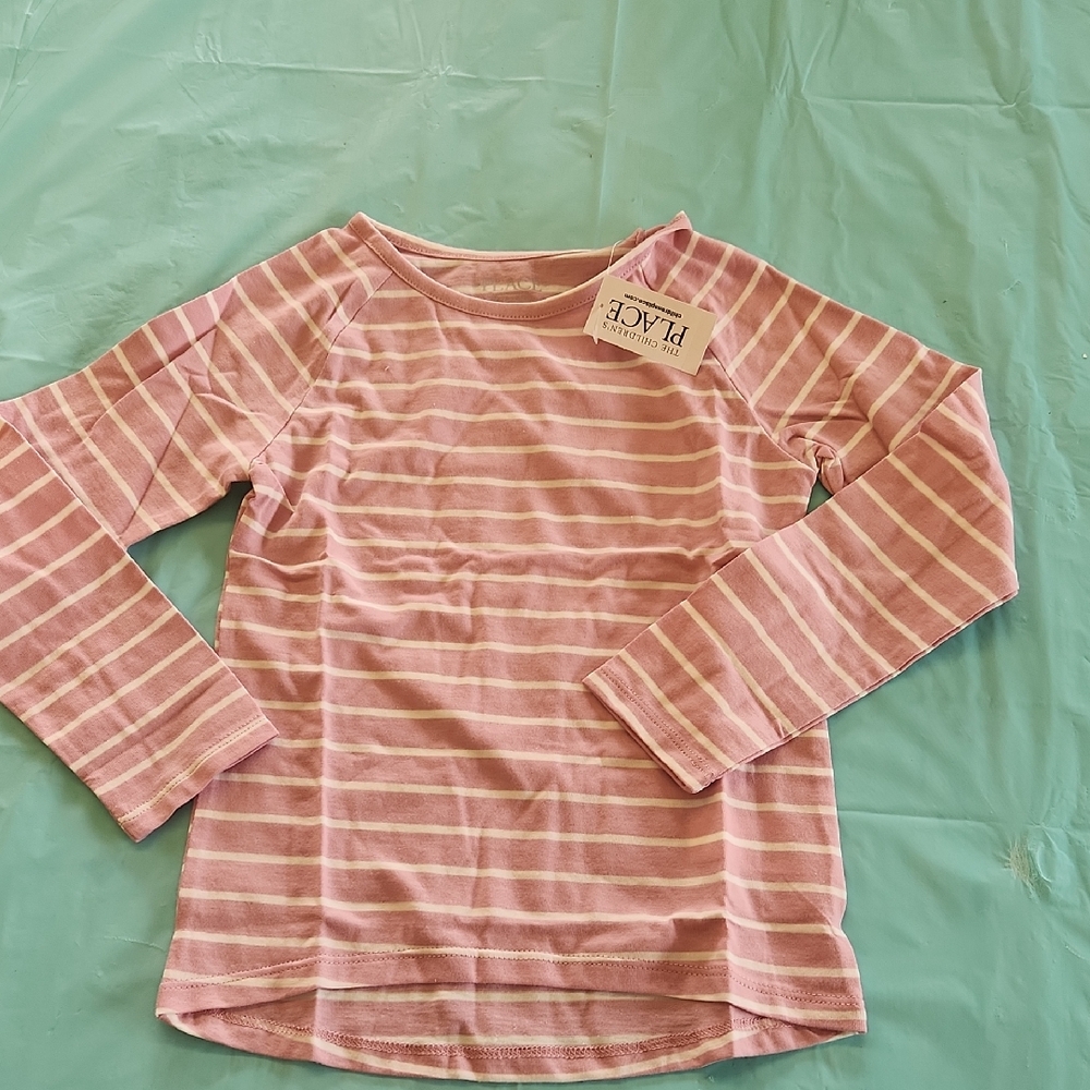 Pink Striped Kids Long Sleeve Shirt